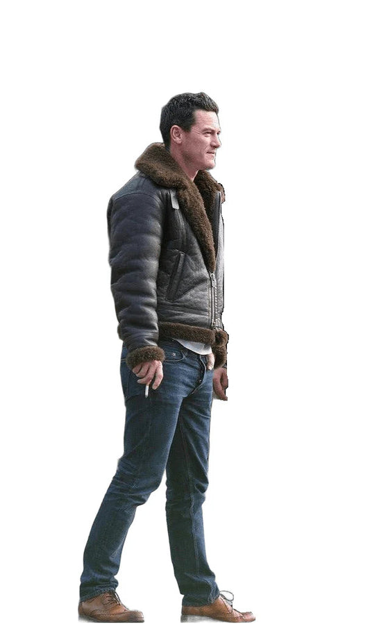 British Icon B3 Bomber Real Leather Aviator Jacket as Worn by Luke Evans