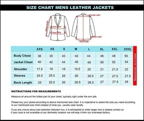 Genuine Leather Mens Biker Style Black Slimfit Classic Jacket