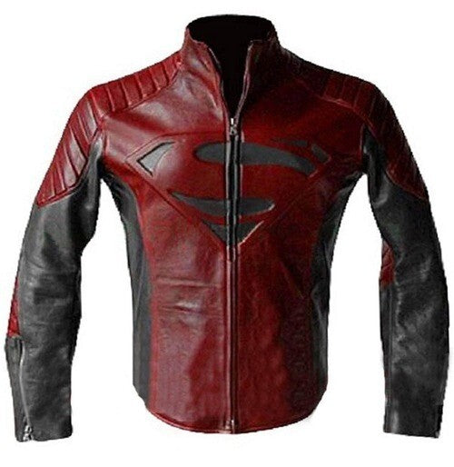 Clark Kent Smallville Jacket, Man of Steel Leather Superhero Gear