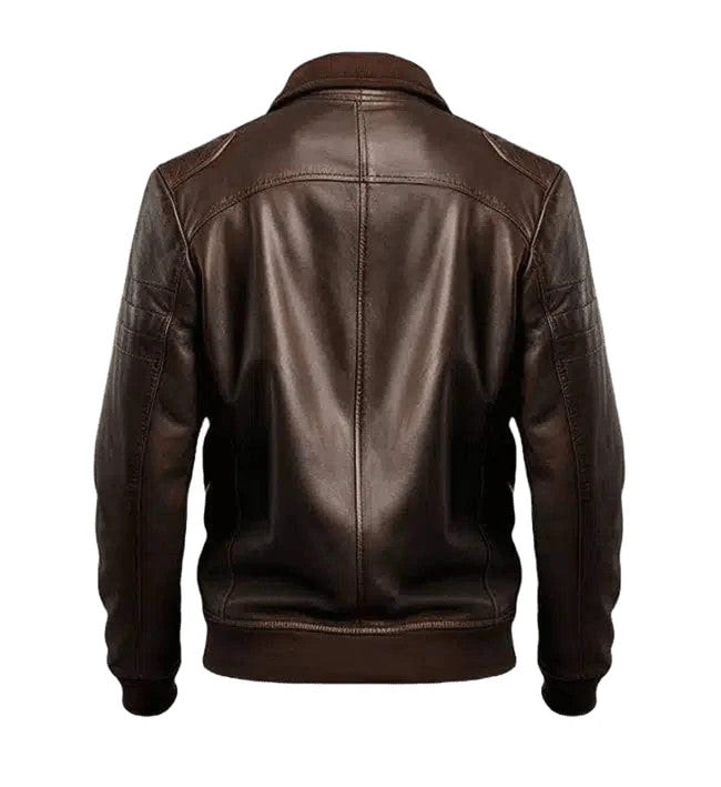 Men’s Brown Motorcycle Leather Jacket Bold and Rugged Look