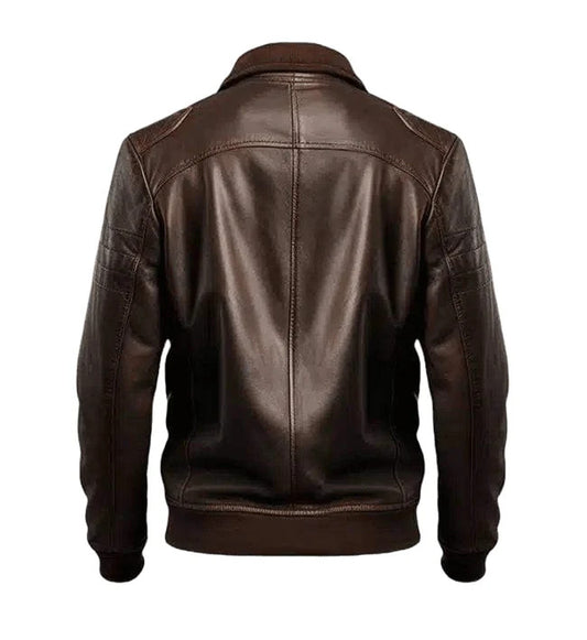 Men’s Brown Motorcycle Leather Jacket Bold and Rugged Look