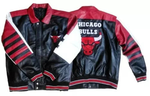 Chicago Bulls NBA Fan Varsity Real Leather Jacket For Men