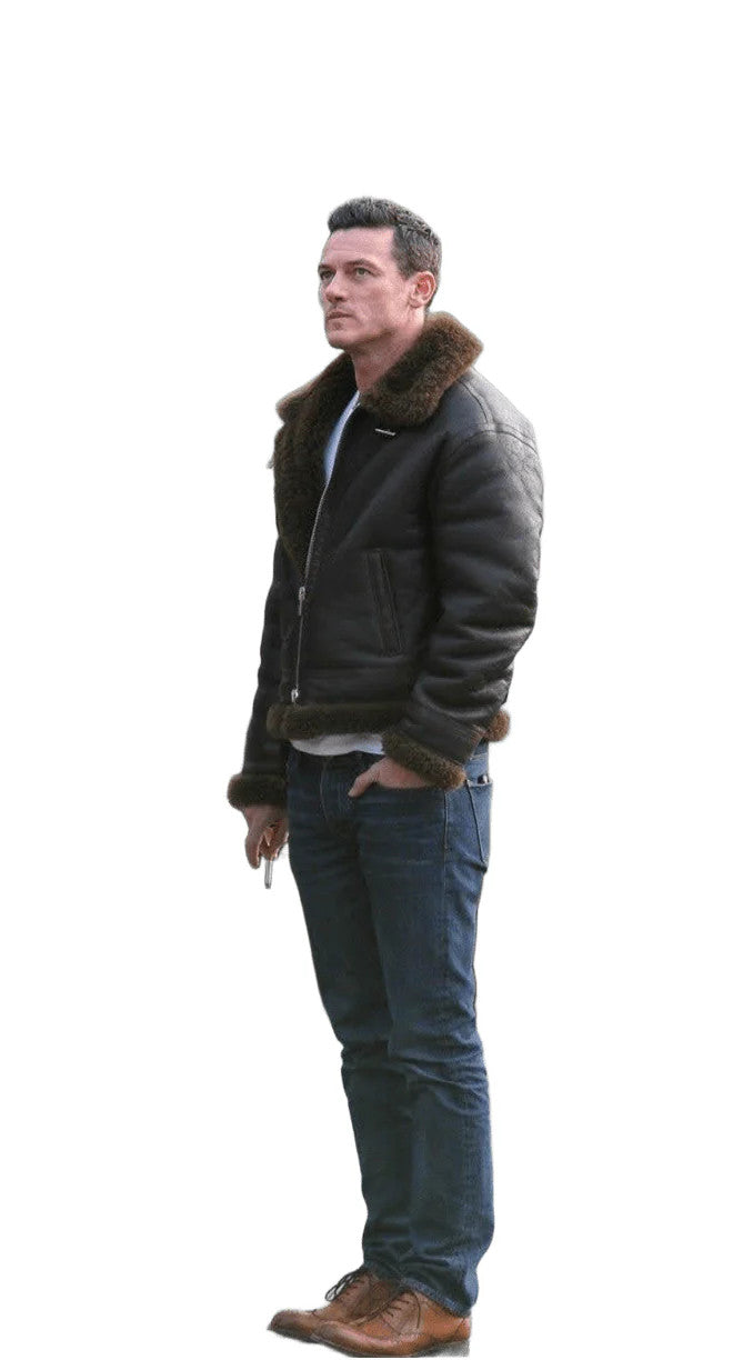 British Icon B3 Bomber Real Leather Aviator Jacket as Worn by Luke Evans