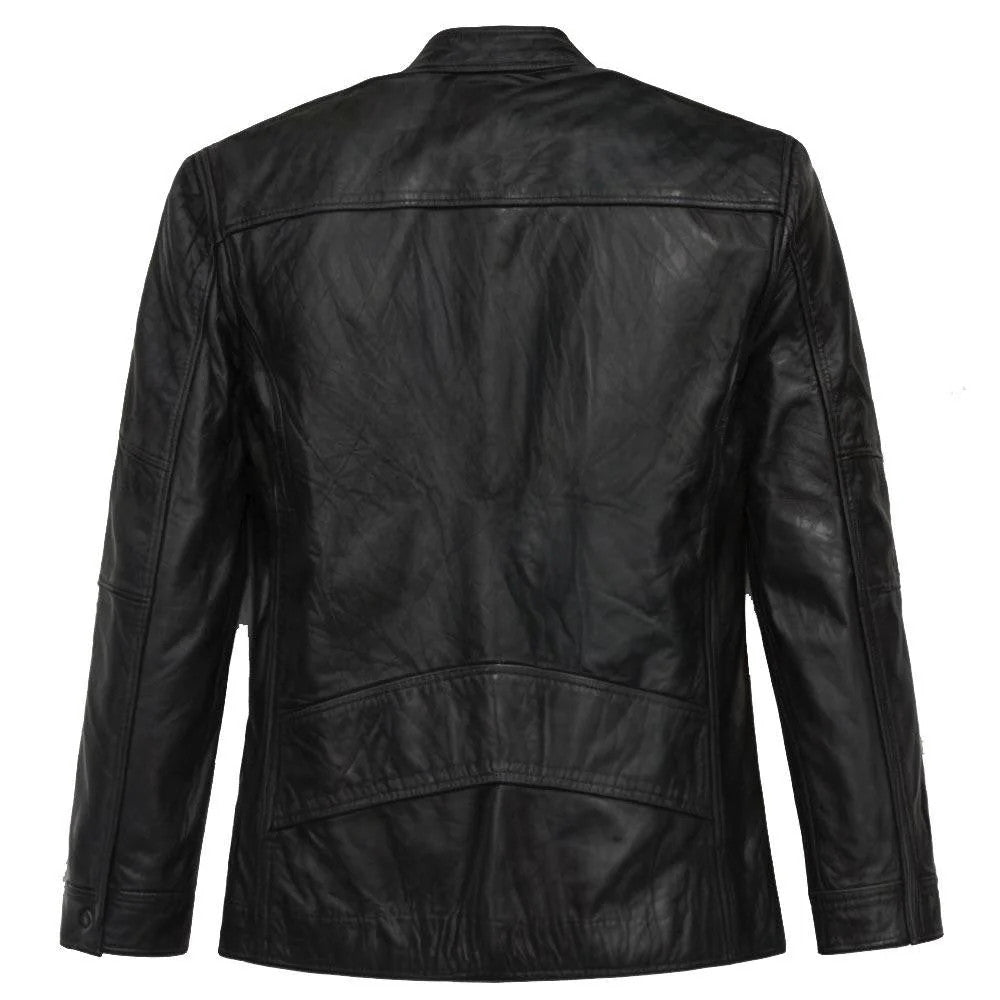 Iconic Edge, Stylish Black Leather Jacket Built to Impress