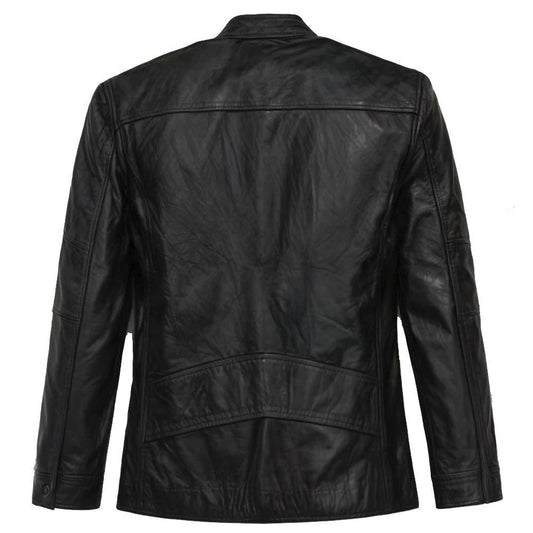 Iconic Edge, Stylish Black Leather Jacket Built to Impress