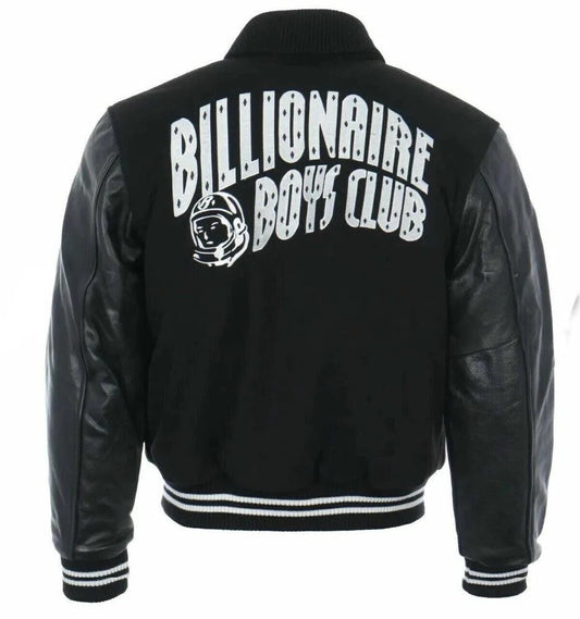 Billionaire Boys Club Varsity Jacket Leather Sleeves and Wool Body Letterman