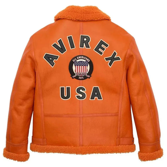 Mens New Icon B3 Bomber Avirex Leather Jacket Winter Avirex jackets