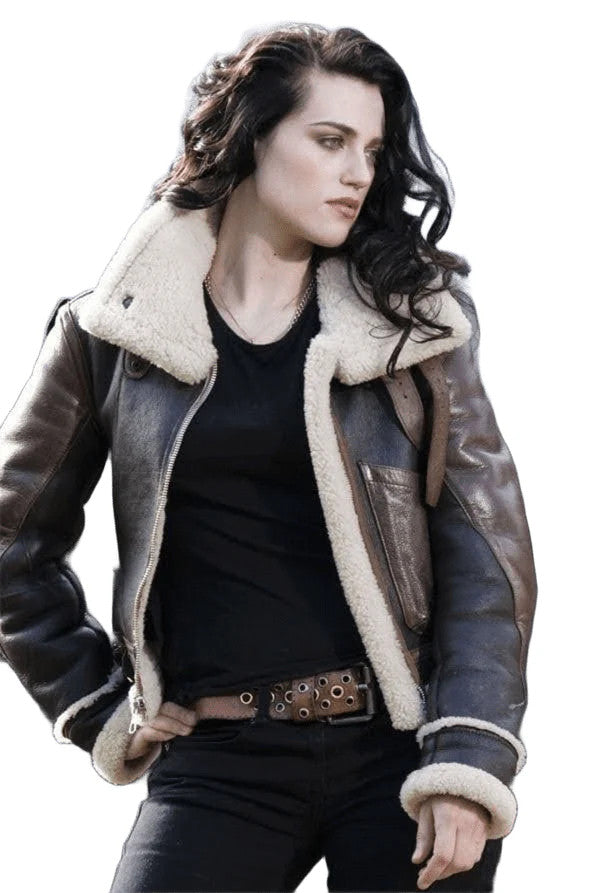 Luthor Luxe Katie McGrath Supergirl-Inspired Shearling Leather Jacket