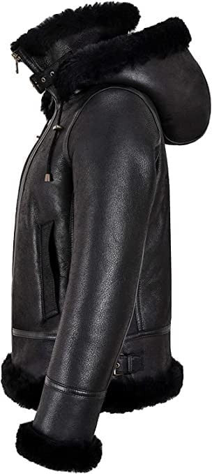 Cloud Nine Comfort Womens Classic Aviator Bomber with Cozy Shearling Hood