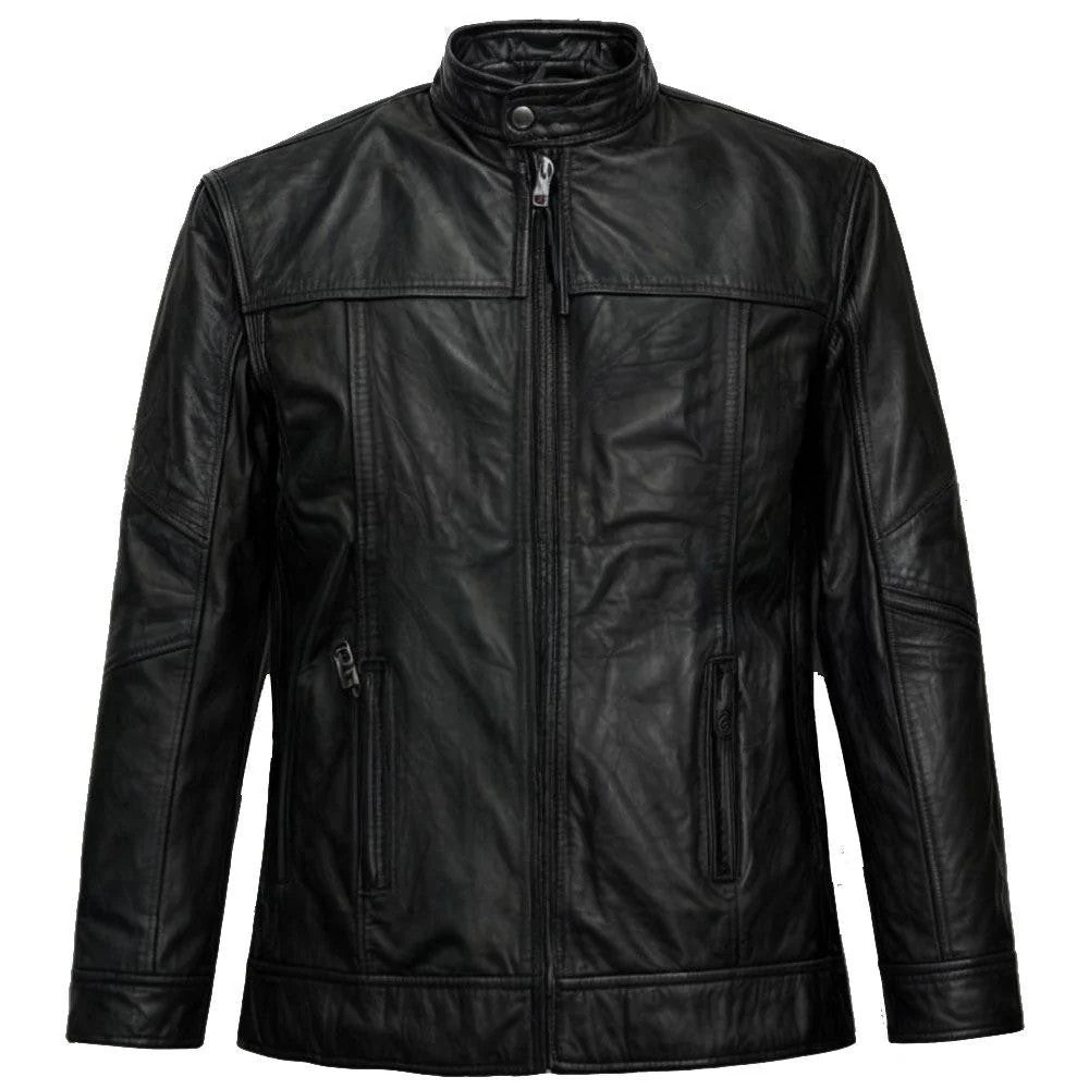 Iconic Edge, Stylish Black Leather Jacket Built to Impress