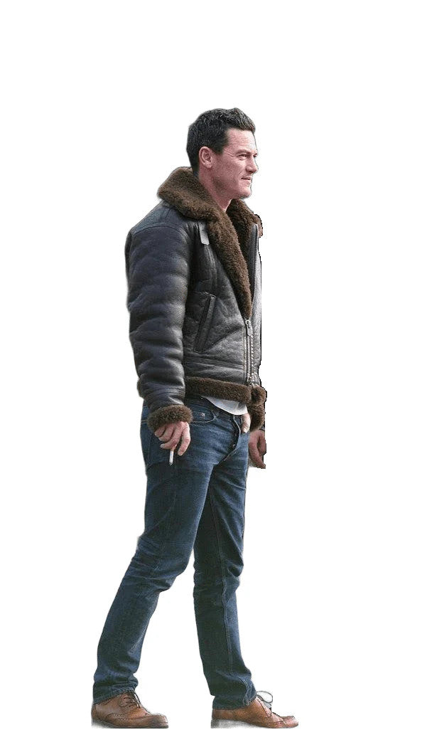 British Icon B3 Bomber Real Leather Aviator Jacket as Worn by Luke Evans