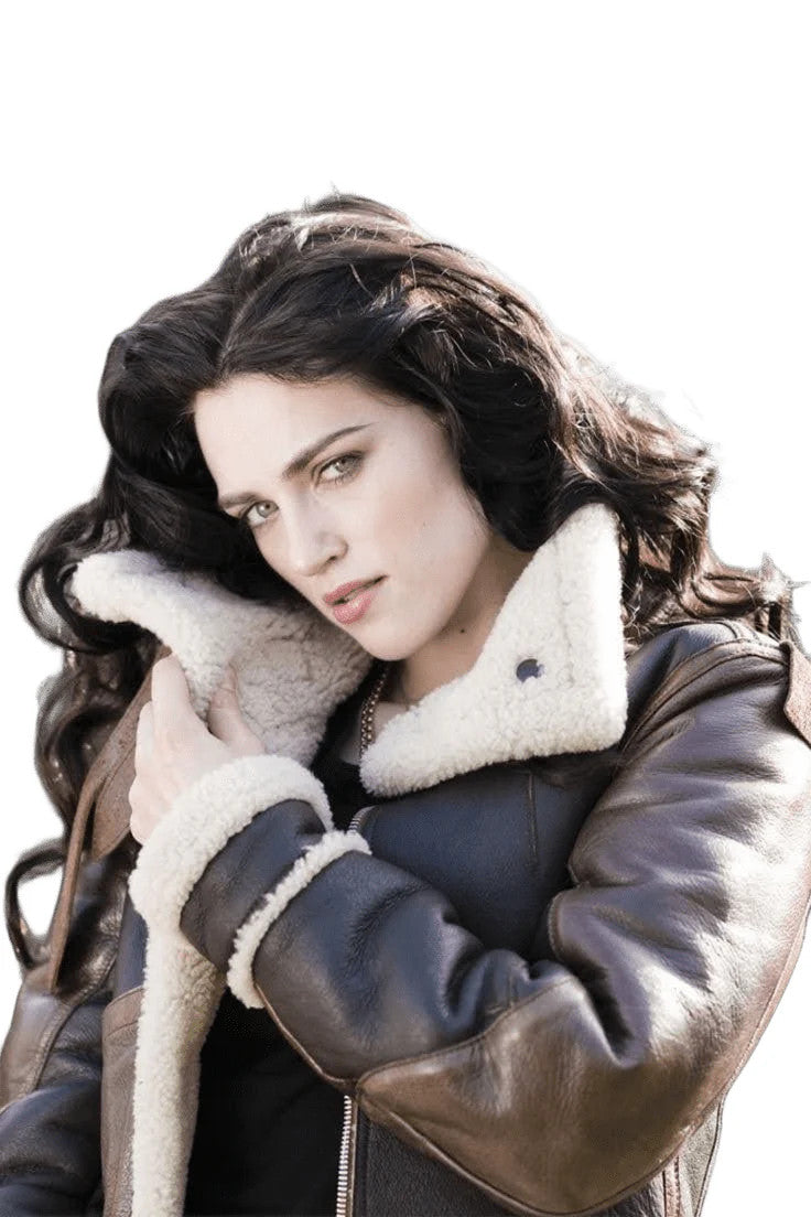 Luthor Luxe Katie McGrath Supergirl-Inspired Shearling Leather Jacket