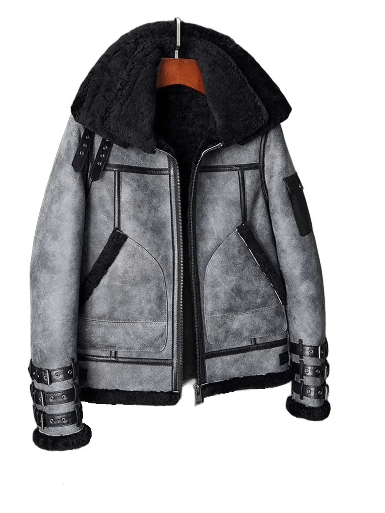 Antarctica B3 Mens Shearling Bomber Jacket Fur-Lined Survival Style