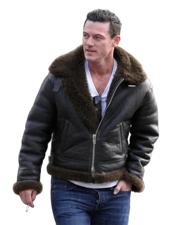 British Icon B3 Bomber Real Leather Aviator Jacket as Worn by Luke Evans