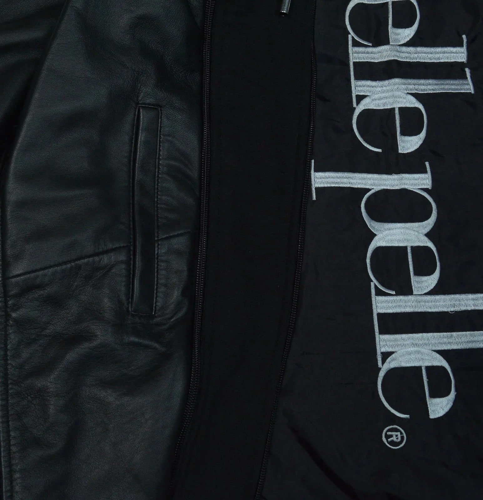 Women's Leather Motorcycle Jacket with Hoodie