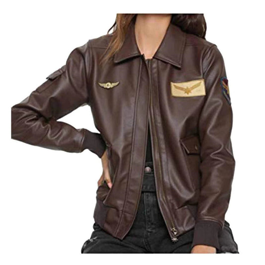 Captain Marvel Leather Bomber Jacket, Carol Danvers Flight Style