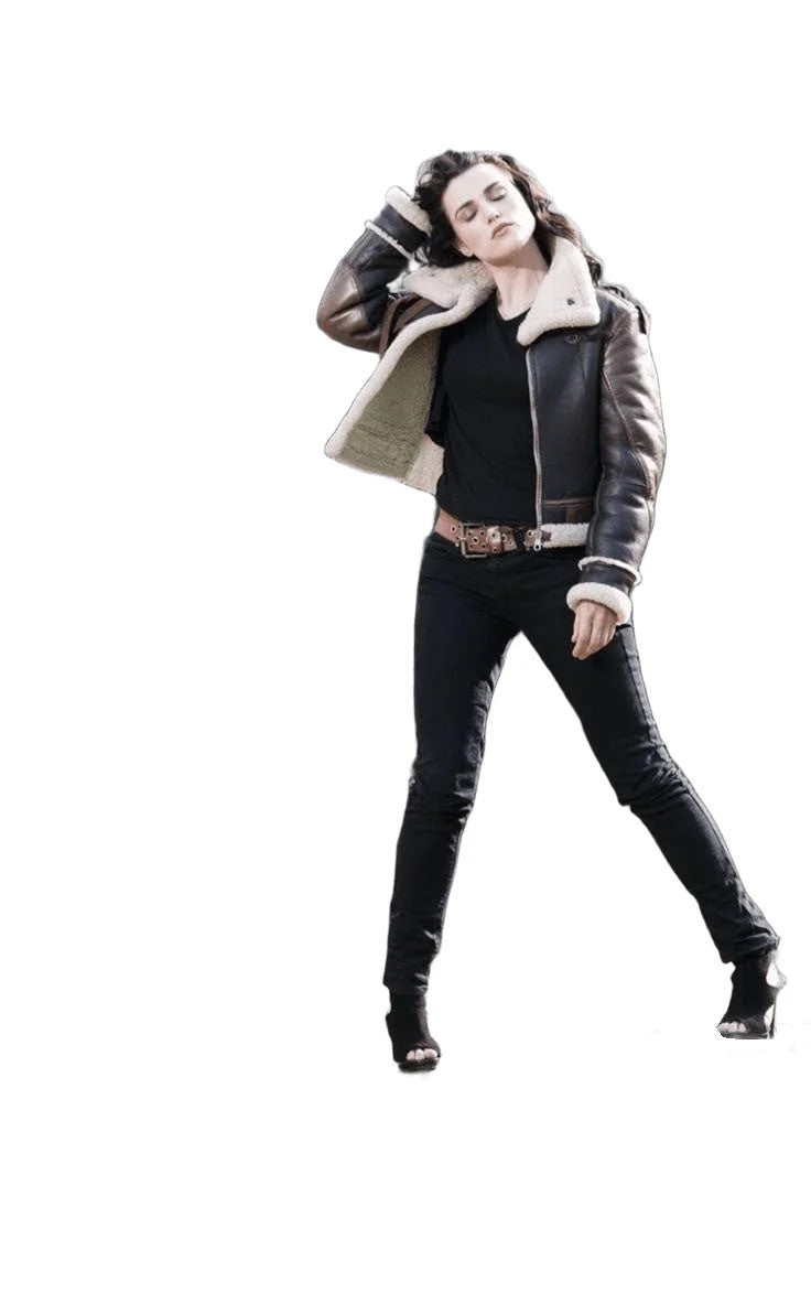 Luthor Luxe Katie McGrath Supergirl-Inspired Shearling Leather Jacket