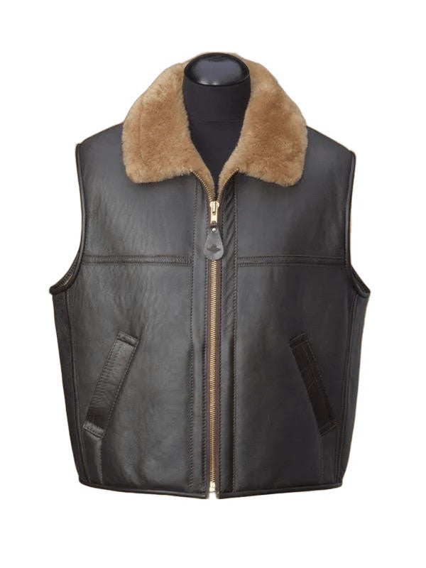 Country Cool Unisex Shearling Vest in Real Sheepskin Leather