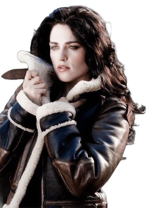 Luthor Luxe Katie McGrath Supergirl-Inspired Shearling Leather Jacket