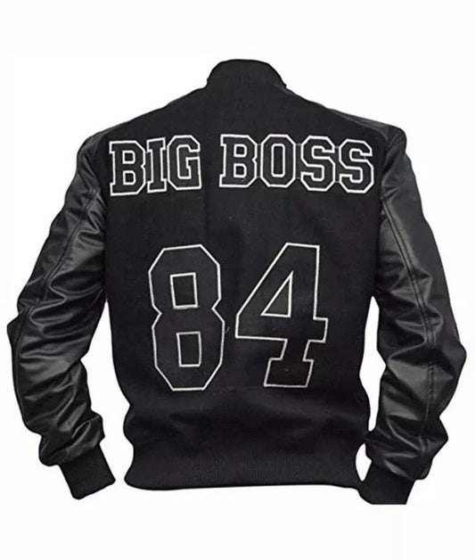 Black Diamond Dogs Metal Gear Solid Flight Bomber Varsity Mens Leather Jacket