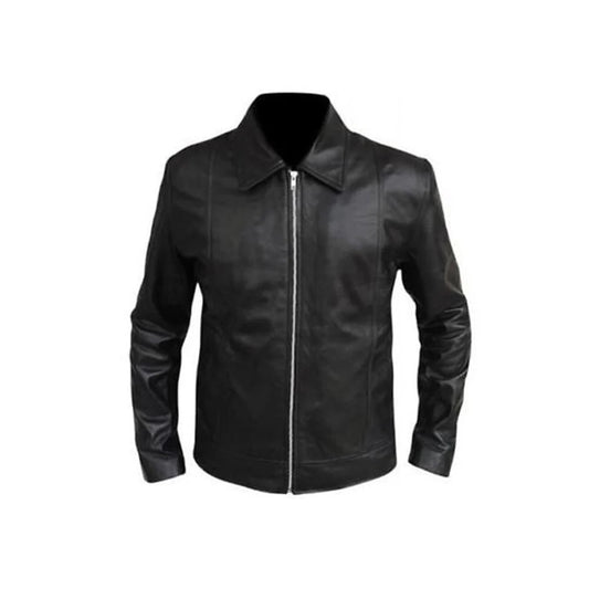 Classic Vintage Fashion Hank Moody Men Black Leather Jacket