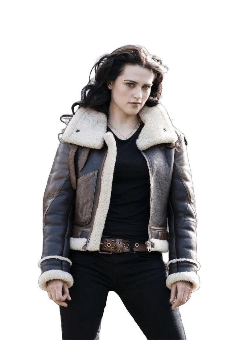 Luthor Luxe Katie McGrath Supergirl-Inspired Shearling Leather Jacket