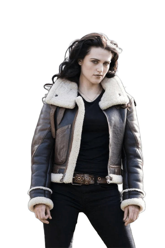 Luthor Luxe Katie McGrath Supergirl-Inspired Shearling Leather Jacket