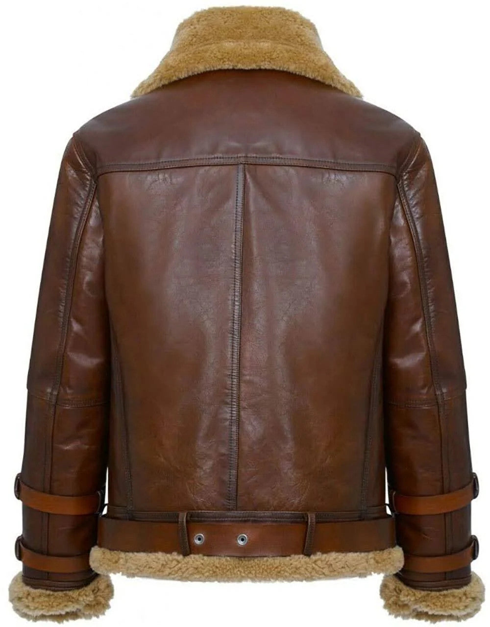 Buckle Up Bravely Classic Leather Aviator Shearling in Burnished Brown